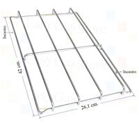 Salvarani Smeg Griglia a 2 Fuochi Cromata per Cucina a Gas 46 X 26,1 cm.