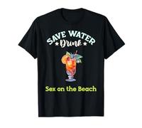 Salvare Acqua Bevanda Sesso sul Cocktail Spiaggia Maglietta