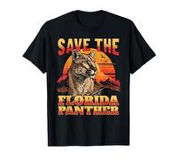 Salvare Il Florida Panther Retro Wildlife Cougar Maglietta