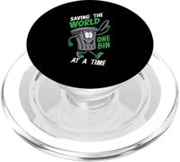 Salvare il mondo sul cestino alla volta Cambiamenti climatici del pianeta PopSockets PopGrip per MagSafe