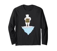 Salvare Il Pianeta Orso Polare su Ice Floe Maglia a Manica
