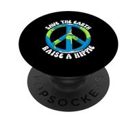 Salvare la terra allevare un hippie PopSockets PopGrip Adesivo