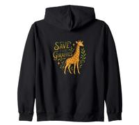 Salvare Le Giraffe Wildlife Conservazione Safari Natura Felpa con Cappuccio