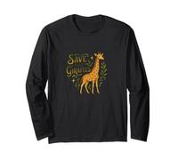 Salvare Le Giraffe Wildlife Conservazione Safari Natura Maglia a Manica