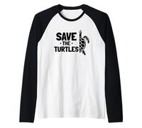 Salvare le tartarughe Giornata della Terra Amante delle tartarughe Maglia con Maniche Raglan