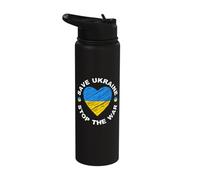Salvare l'Ucraina Stop alla guerra e la pace per il popolo ucraino Stainless Steel Insulated Water Bottle