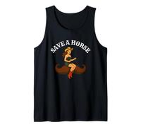 Salvare un cavallo, cavalcare un baffi - divertente cowgirl occidentale pin-up Canotta
