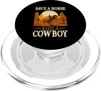 Salvare Un Cavallo Un Bowboy Selvaggio West Southern Country PopSockets PopGrip per MagSafe