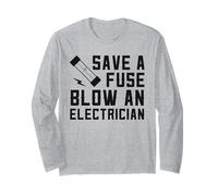 Salvare Un Fusibile Colpo Un Elettricista Divertente Lavoratore Elettr Maglia a Manica