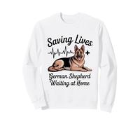 Salvare Vite Pastore Tedesco Aspettando A Casa Felpa
