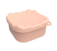 Salvasapone compatto in silicone con coperchio ermetico per trattenere il sapone fresco, design antiscivolo per saponi da bar standard, per casa o viaggi (rosa)