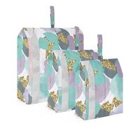 Salvaspazio per bagagli, personale di gestione bagagli, diversità astratta in oro rosa, verde, con cerniera, set da 3 cubi da viaggio per valigie, borsa per indumenti armadio