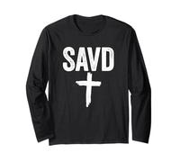 Salvato Croce Bibbia Cristiano Credere Fede Gesù Savd Maglia a Manica