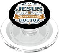 Salvato da Gesù e un fantastico medico medico Christian Dio PopSockets PopGrip per MagSafe