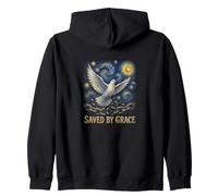 Salvato da Grace Christian Dove Fede Speranza Felpa con Cappuccio