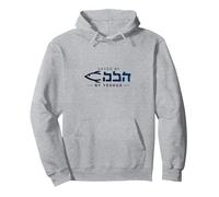 Salvato da Yeshua Christian Faith Inspirational for Men Felpa con Cappuccio, Unisex per Adulti, Grigio Melange, L