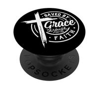 Salvato dalla grazia attraverso la fede spirituale PopSockets PopGrip Adesivo