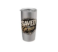 Salvato dalla grazia Efesini 2:8 Christian Inspirational Design Bicchiere termico in acciaio inox doppia parete