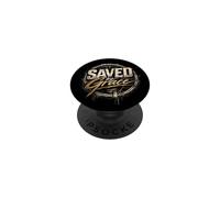 Salvato dalla grazia Efesini 2:8 Christian Inspirational Design PopSockets PopGrip Adesivo
