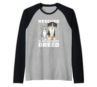 Salvato è la mia Razza Preferita di Salvataggio Cani e Gatti Maglia con Maniche Raglan