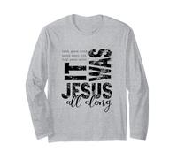 Salvato Gesù Tutto Lungo Christian Faith Design Maglia a Manica