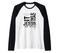 Salvato Gesù Tutto Lungo Christian Faith Design Maglia con Maniche Raglan