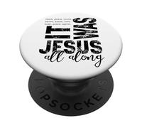 Salvato Gesù tutto lungo Christian Faith Design PopSockets PopGrip Adesivo