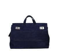 Salvatore Ferragamo Blue Leather Handbag