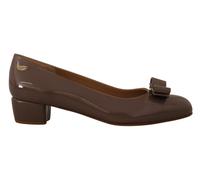 Salvatore Ferragamo Brown Naplak Calf Leather Pumps Shoes - EU35/US4.5