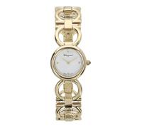 Salvatore Ferragamo Doppio Gancini Stud Bracciale Orologio, bianco, OS, Ferragamo | Doppia Gancini