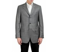 Salvatore Ferragamo Giacca Grigia A Tre Bottoni In 100% Lana Uomo US 36R IT 46R