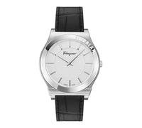 Salvatore Ferragamo Orologio Gancini in Pelle, Argento, OS, Ferragamo | Gancini