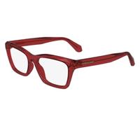 Salvatore Ferragamo SF2986 616 Transparent Red Eyewear Woman Acetato, Modified Rectangle, 53
