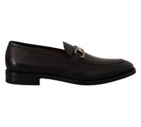 Salvatore Ferragamo Suave Black Leather Gancio Bit Loafers - EU40/US6