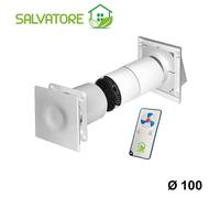 SALVATORE IL RECUPERATORE DI CALORE monostanza con telecomando Ø100 - ventilazi