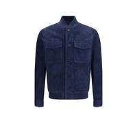 Salvatore Santoro Blue Calf Leather Bos Taurus Shell Jacket - IT54 | XXL