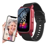 Salvavita GPS per Anziani, Orologio Salvavita Anziani, Smart Watch con Rilevamento delle Cadute, Pulsante di Allarme, Telefono di Emergenza, Impermeabil IP67,Red
