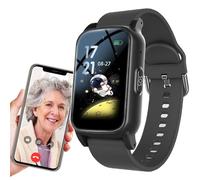Salvavita GPS per Anziani, Orologio Salvavita Anziani, Smart Watch con Rilevamento delle Cadute, Pulsante di Allarme, Telefono di Emergenza, Impermeabil IP67,Black