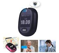 Salvavita GPS Per Anziani,Wireless Pulsante Chiamata Emergenza,Telesoccorso Per AnzianiAllarme Sicurezza,recinzione Di Sicurezza,chiamata Di Emergenza SOS,Posizione GPS,Black