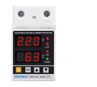 Salvavita Riarmo Automatico Doppio Display 40A 63A 230V Digitale Regolabile Over Under Voltage Relè Limite di protezione da sovracorrente Protezione da sovracorrente Differenziale Riarmo Automatico(63