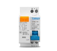 Salvavita Riarmo Automatico interruttore differenziale 230V 1P+N con protezione da dispersione di corrente eccessiva e di cortocircuito RCBO MCB Differenziale Riarmo Automatico (Size : TPNL 16A)