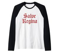 Salve Regina - Vergine Maria Maglia con Maniche Raglan