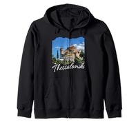 Salvenir della Grecia di Saloniki/Tessaloniki Felpa con Cappuccio