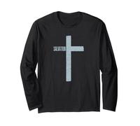 SALVEZZA Farro con Croce Gesù Cristo Christian Memes Maglia a Manica