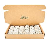 Salvia bianca da bruciare e palo santo | sciamanica purificazione, palo santo legnetti, incenso naturale per la casa | Kit Premium per purificare | Energetica da Bruciare (6 Salvia bianca)