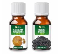 Salvia Oil Combo : Colocynth (Citrullus colocynthis) - 1,01 Fl Oz (30 ml) & Babchi (Psoralea corylifolia) Oil - 1,01 Fl Oz (30 ml)