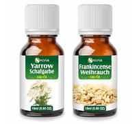 Salvia Oil Combo : Yarrow (Achillea millefolium) - 0,51 Fl Oz (15 ml) & Frankincense (Boswellia serrata) Oil - 0,51 fl oz (15 ml)