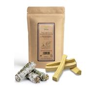 SALVIA | Salvia Bianca 2 unità e Palo Santo 4 unità | Erbe sacre | incenso alla white sage | Purificazione energetica e spirituale | Erbe brucianti | Piante buona combustione | fragranza terrosa