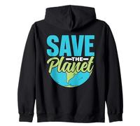 Salviamo Il Pianeta Globale Terra Cambiamento Climatico Felpa con Cappuccio