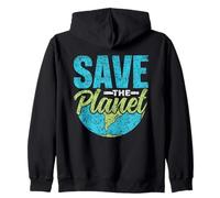 Salviamo Il Pianeta Globale Terra Cambiamento Climatico Felpa con Cappuccio